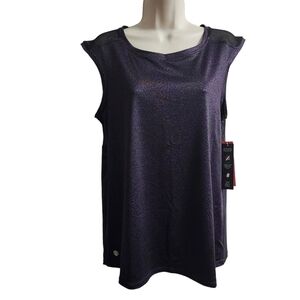 TEMA Purple Animal Print Work Out Tank Size M NWT